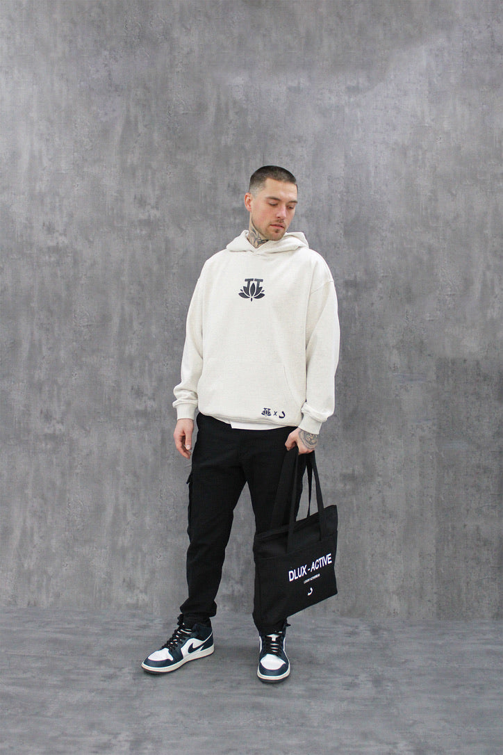 Tom Trims x Dlux White Marl Hoodie