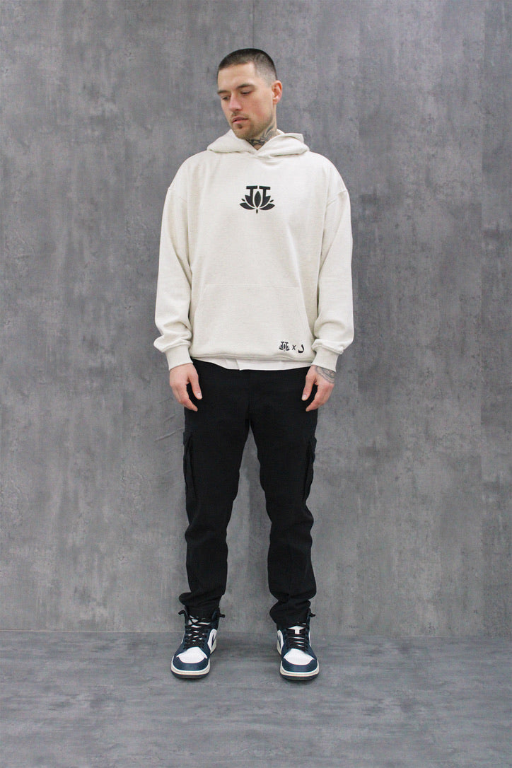 Tom Trims x Dlux White Marl Hoodie