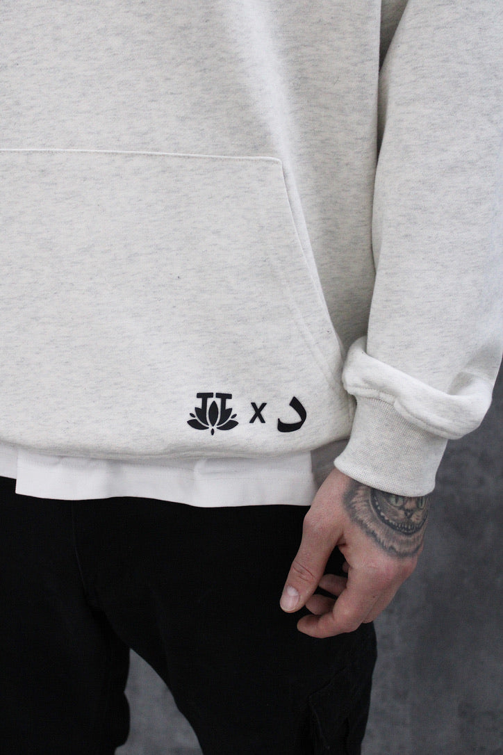 Tom Trims x Dlux White Marl Hoodie